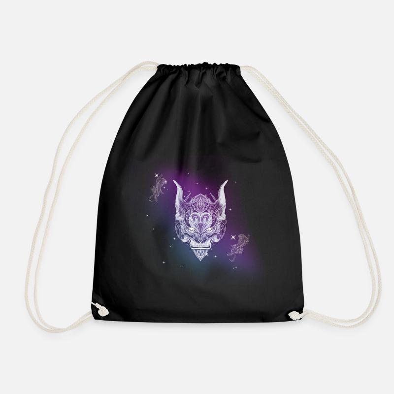 Oni Dämon Maske - Turnbeutel - Schwarz