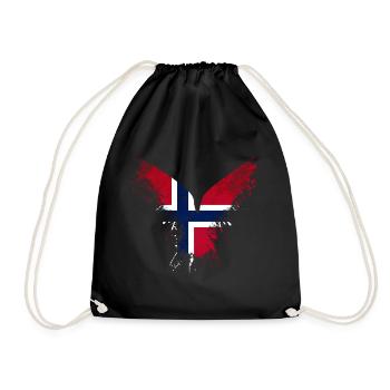 Drapeau de la Norvège - Sac de sport léger - noir - Devant