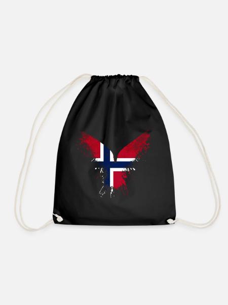 Norwegen Flagge - Turnbeutel - Schwarz