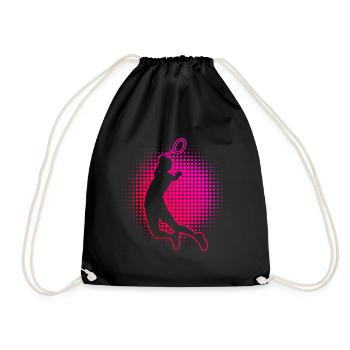 Men's Badminton Women's Badminton Squash Badminton - Drawstring Bag - black - Front