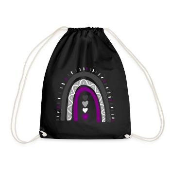 Boho Rainbow Ace Pride asexué - Sac de sport léger - noir - Devant