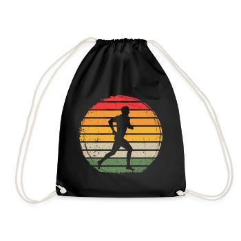 Runner Vintage - Drawstring Bag - black - Front