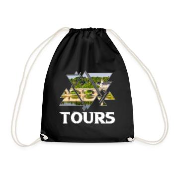Tours France City Skyline Accueil Amour - Sac de sport léger - noir - Devant