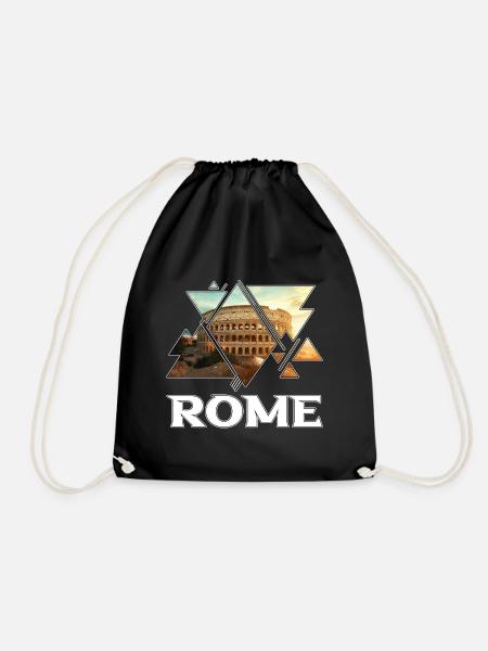 Rom Rome Italien Stadt Skyline Kolosseum - Turnbeutel - Schwarz