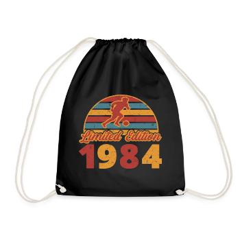 Footballeur Footballeur anniversaire 1984 - Sac de sport léger - noir - Devant