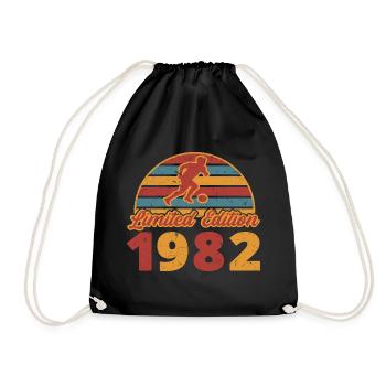 Footballeur Footballeur anniversaire footballeur 1982 - Sac de sport léger - noir - Devant