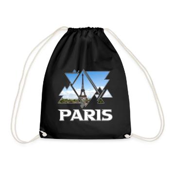 Paris France City Skyline Tour Eiffel Vacances - Sac de sport léger - noir - Devant