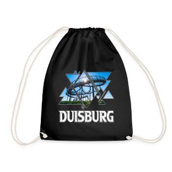 Duisburg Germany City Skyline Home Love - Drawstring Bag - black - Front