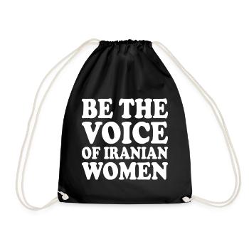 Be the voice of iranian women - Drawstring Bag - black - Front