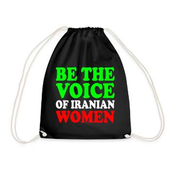 Be the voice of iranian women - Drawstring Bag - black - Front