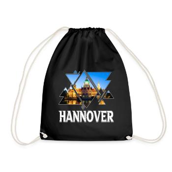 Hanover Germany City Skyline Home Love - Drawstring Bag - black - Front