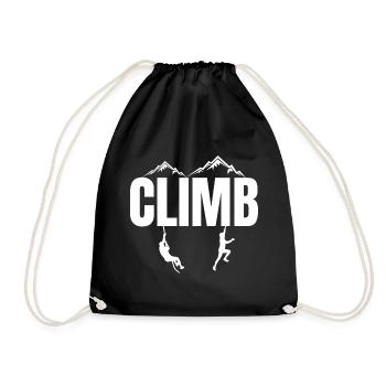 escalade, montagne, climb, climber - Sac de sport léger - noir - Devant