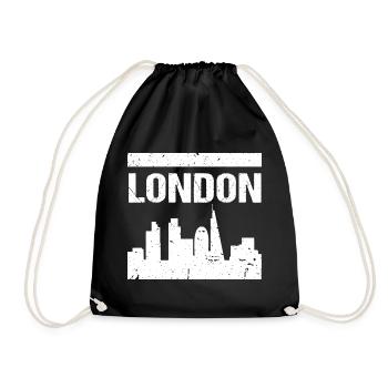 London Skyline - Turnbeutel - Schwarz - Vorne