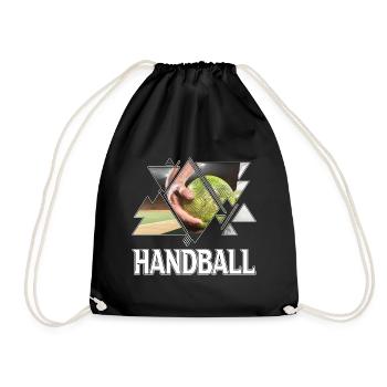 Handball Handballspieler Handballer Sport Fan - Turnbeutel - Schwarz - Vorne