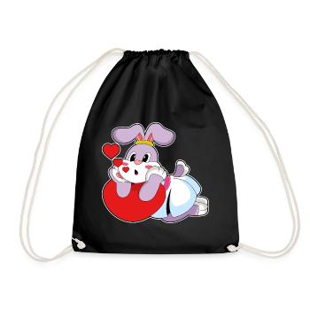 Mariage Rabbit Bride Heart - Sac de sport léger - noir - Devant