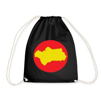 Red and yellow Andalusia - Drawstring Bag - black - Front
