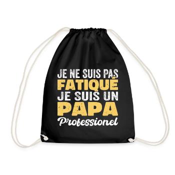 Je suis papa | humour papa drôle | fête des pères - Sac de sport léger - noir - Devant