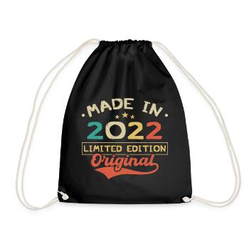 Made in 2022 | Limited Edition 2022 | Original - Drawstring Bag - black - Front