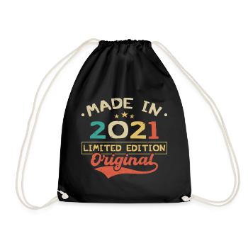 Hergestellt im Jahr 2021 | Limitierte Auflage 2021 | Original - Turnbeutel - Schwarz - Vorne