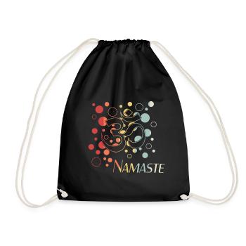 Yoga, Chakra, Namaste - Turnbeutel - Schwarz - Vorne