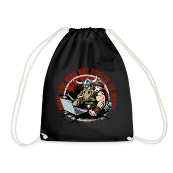 Administrateur viking avec lettrage - Sac de sport léger - noir - Devant