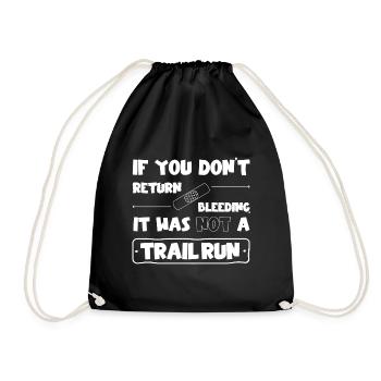 Pas de course à pied si vous ne revenez pas en saignant - Sac de sport léger - noir - Devant