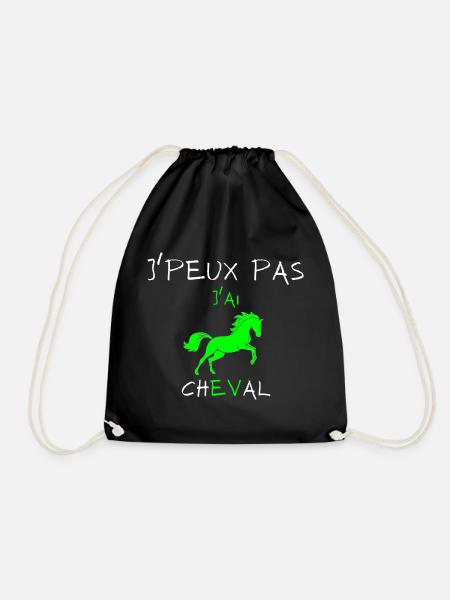 j'peux pas j'ai cheval - Sac de sport léger - noir