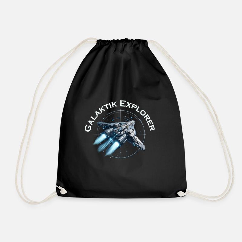 Galactic Explorer - Drawstring Bag - black