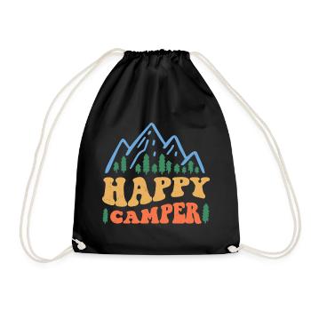 Happy Camper Rétro - Sac de sport léger - noir - Devant