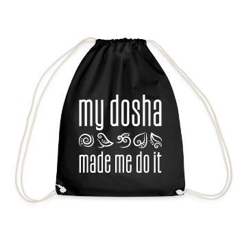Ayurveda Gift My dosha made me do it - Drawstring Bag - black - Front