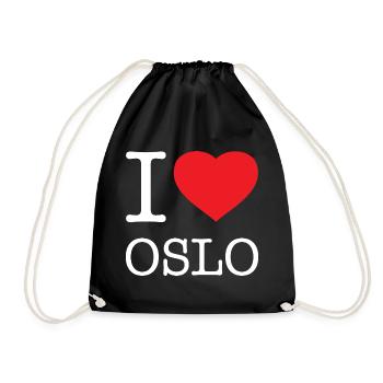 J’AIME OSLO - Sac de sport léger - noir - Devant