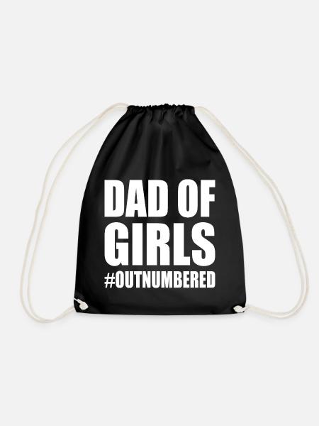 Dad of girls outnumbered - Turnbeutel - Schwarz