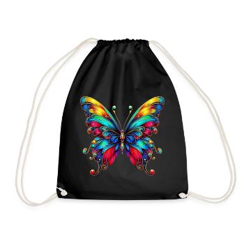 Schmetterling - Turnbeutel - Schwarz - Vorne