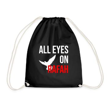 TOUS LES YEUX SONT RIVÉS SUR RAFAH avec la colombe de la paix - Sac de sport léger - noir - Devant