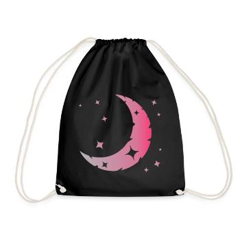 La lune et les étoiles - Sac de sport léger - noir - Devant