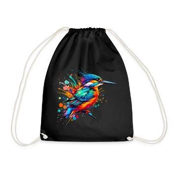 Eisvogel - Turnbeutel - Schwarz - Vorne