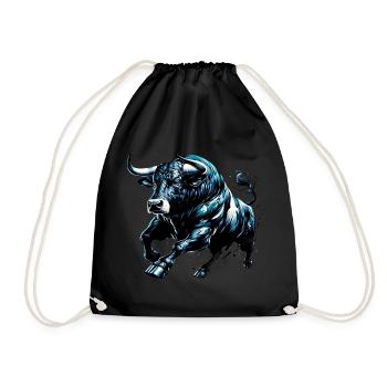 Bull - Drawstring Bag - black - Front