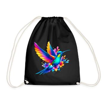 Kolibri - Turnbeutel - Schwarz - Vorne