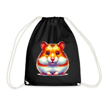 Hamster - Drawstring Bag - black - Front