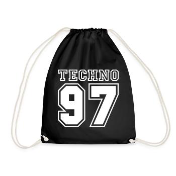 TECHNO 97 - Drawstring Bag - black - Front