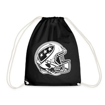 Football Helmet - Drawstring Bag - black - Front