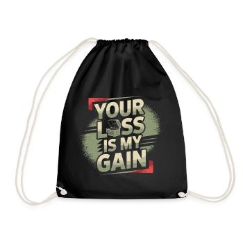 For treasure hunters with a sense of humor - Drawstring Bag - black - Front