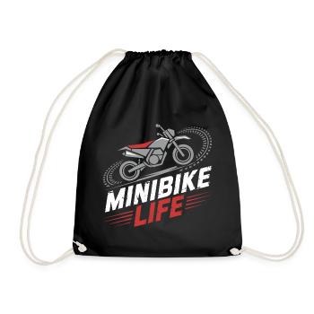 For real minibike fans - Drawstring Bag - black - Front