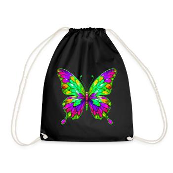 Schmetterling - Turnbeutel - Schwarz - Vorne