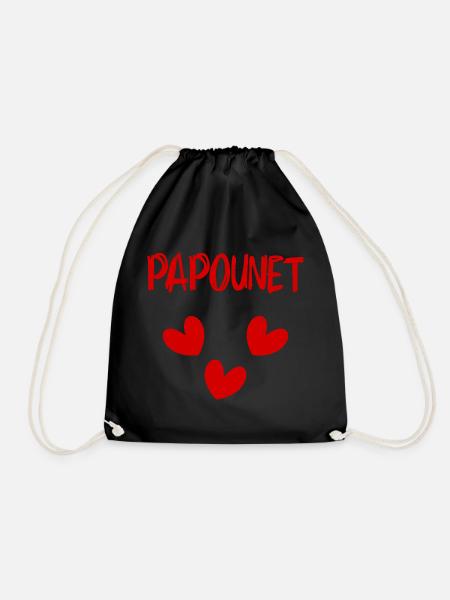 PAPOUNET. PAPA. VATERTAG. FROHER VATERTAG - Turnbeutel - Schwarz