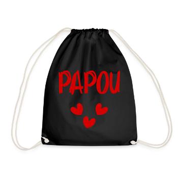PAPUAN. DAD. FATHER'S DAY. HAPPY FATHER'S DAY - Drawstring Bag - black - Front