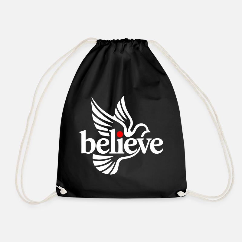 believe glaube - Turnbeutel - Schwarz
