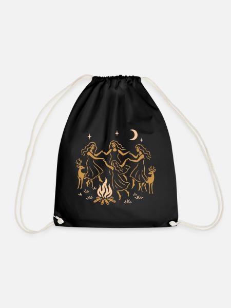 Witchy Summer - Mittsommer Tanz ums Feuer - Turnbeutel - Schwarz