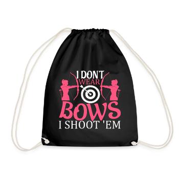 Archer Girl Bows Pride Tee - Drawstring Bag - black - Front
