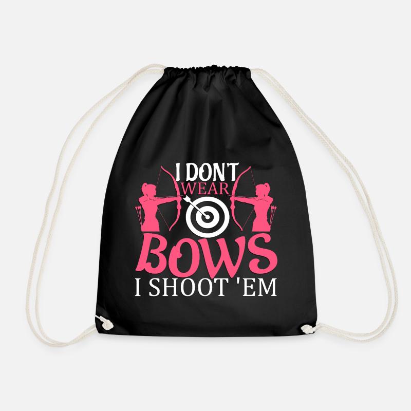 Archer Girl Bows Pride Tee - Drawstring Bag - black